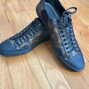 Louis Vuitton Monogram Black and Brown Sneakers